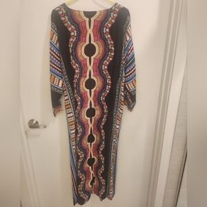 Multicolor Bohemian Caftan Maxi Dress OS